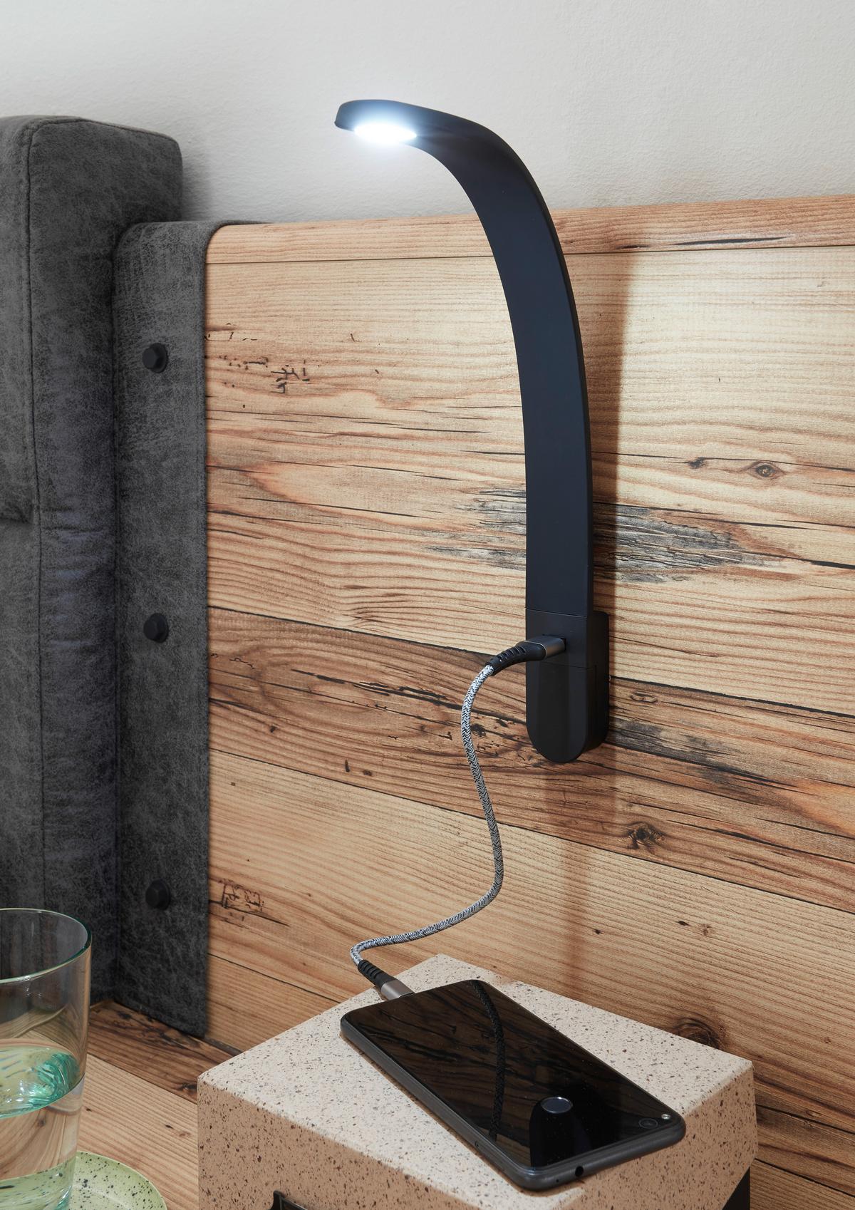 Svjetiljka Za Čitanje Alicante - crna, Moderno, plastika - Modern Living