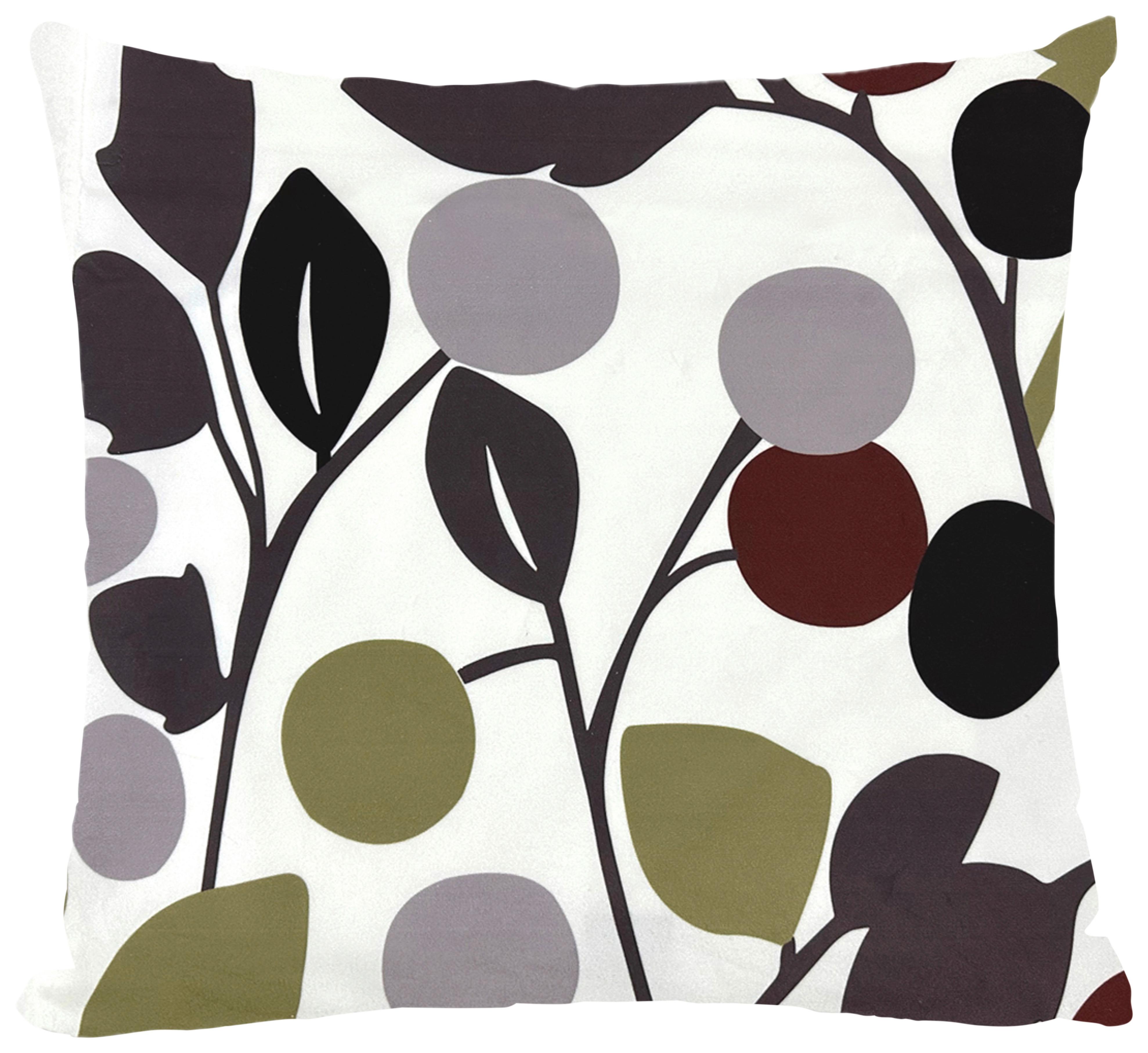 Kissenhülle Blätter ca. 45x45cm - Grün, Textil (45/45cm)