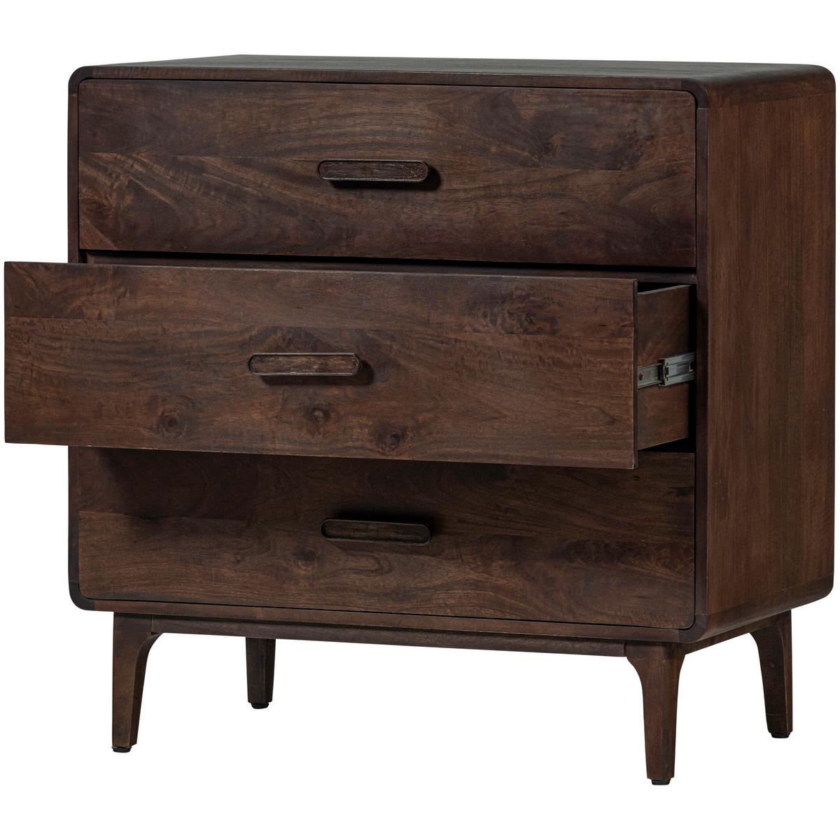 Kommode Liya Mangoholz - Dunkelbraun, Design, Holz (90/90/50cm) - Livetastic