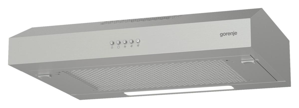 OKAP KUCHENNY WHU 629 ES/S - kolor stalowy, Basics, tworzywo sztuczne/metal (59,6/12,5/46,8cm) - Gorenje