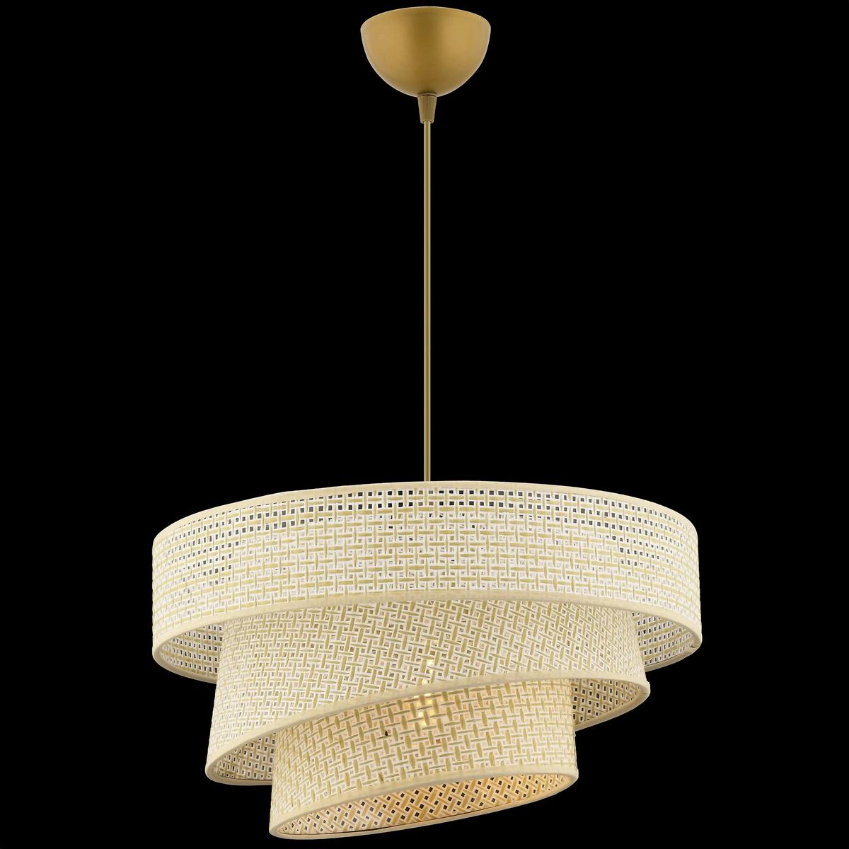 LAMPA WISZĄCA COUPER HAZERAN - CREAM - kremowy, Design, metal/tkanina (40/72cm) - P & B