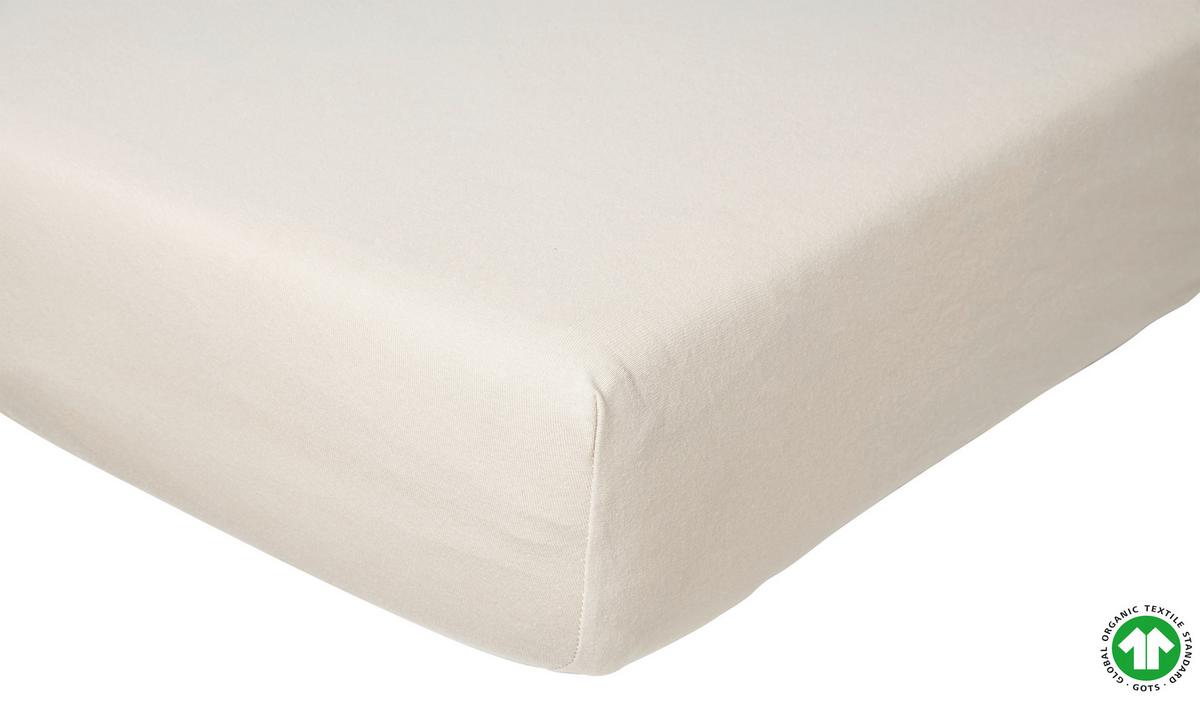 Spannleintuch Bio Greta in Beige ca. 180x200cm - Beige, MODERN, Textil (200/180/35cm) - ecoTree