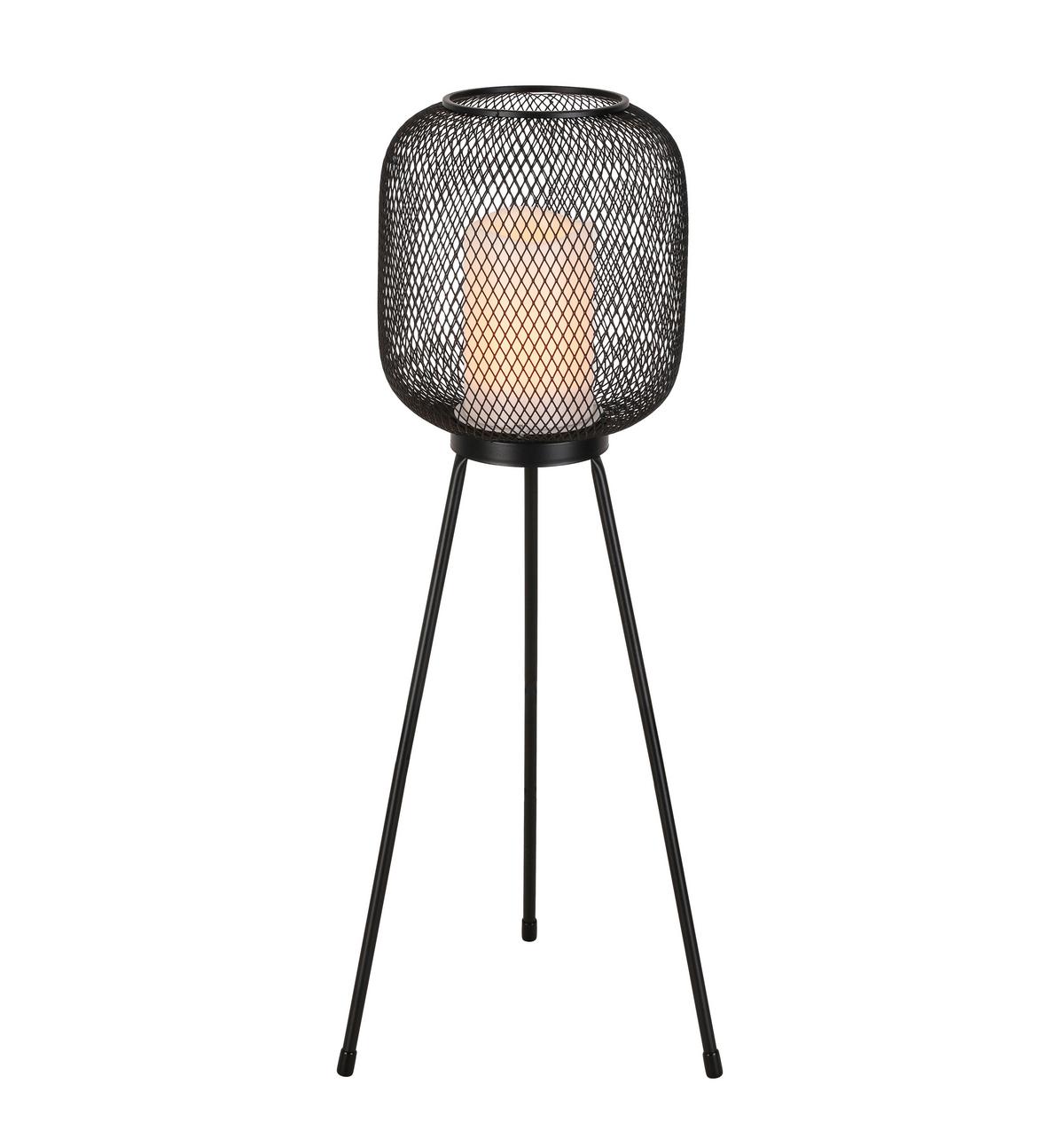 Asztali Lámpa Upu - fekete/fehér, Romantik / Landhaus, műanyag/fém (23/58cm) - Modern Living