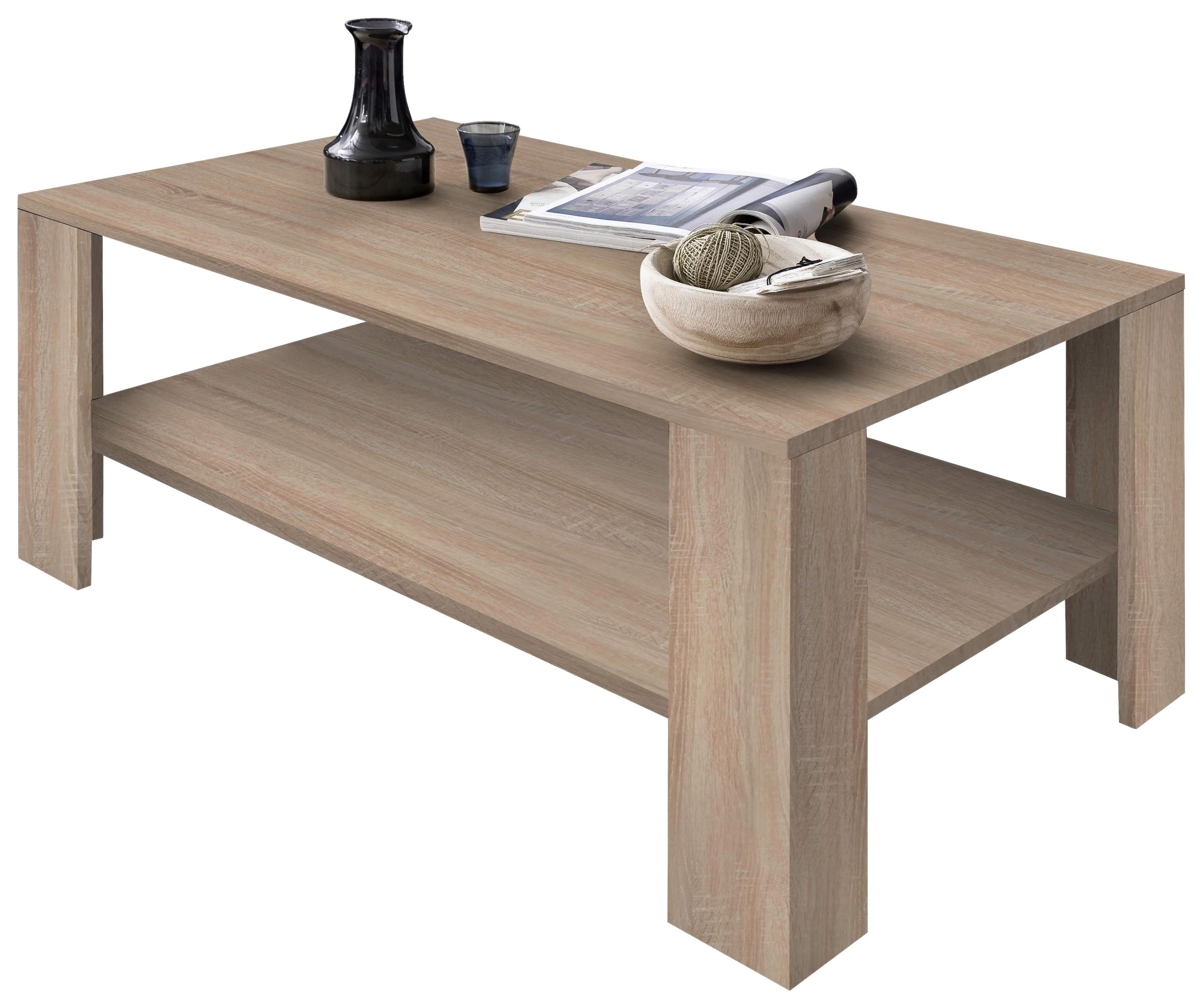Dohányzóasztal Tölgy Színű Gina - Sonoma tölgy/tölgyfa, Konventionell, faalapú anyag (100/37,5/50cm)