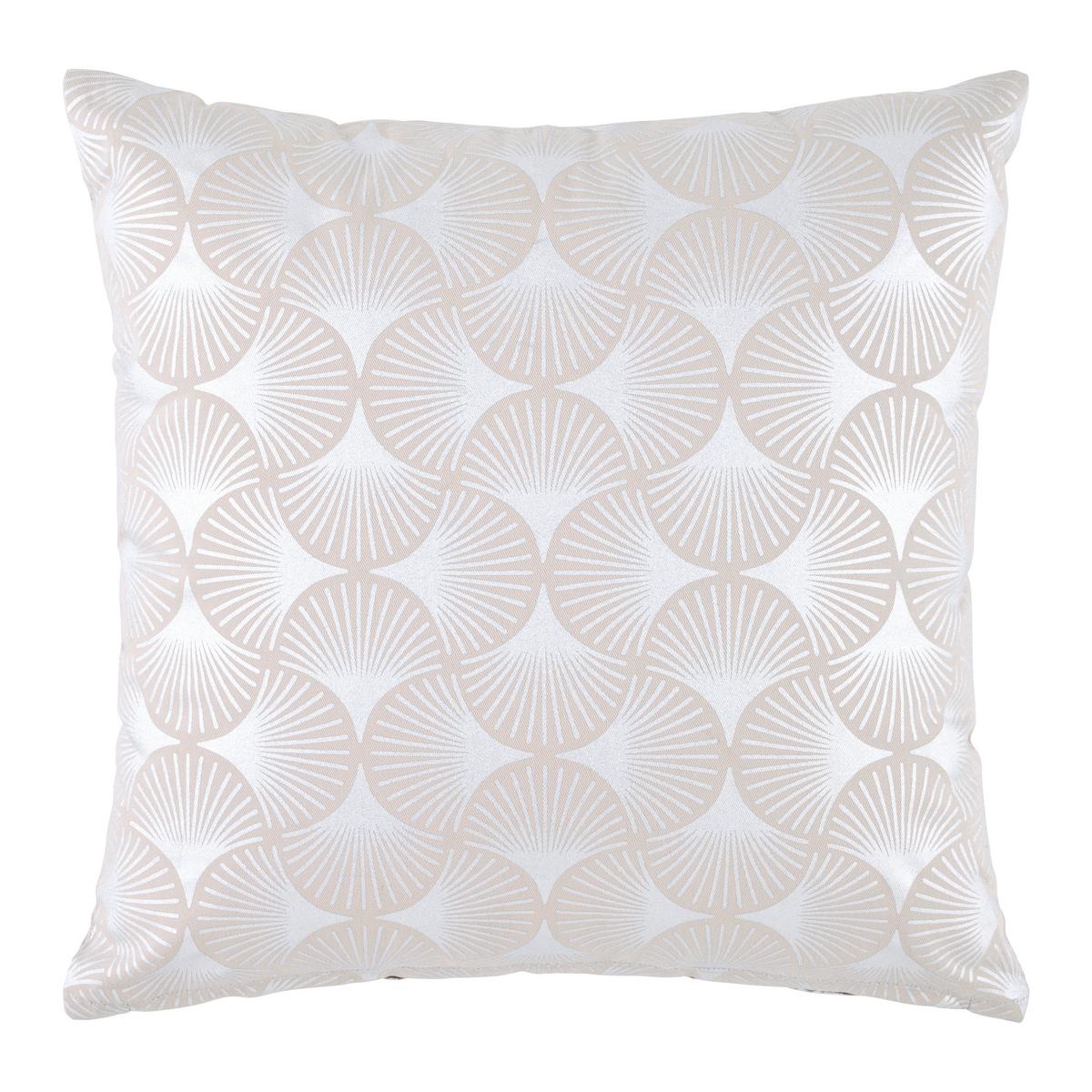 Díszpárna Shiny Gingko 45/45 - bézs/ezüstszínű, Romantik / Landhaus, textil (45/45cm) - Mömax