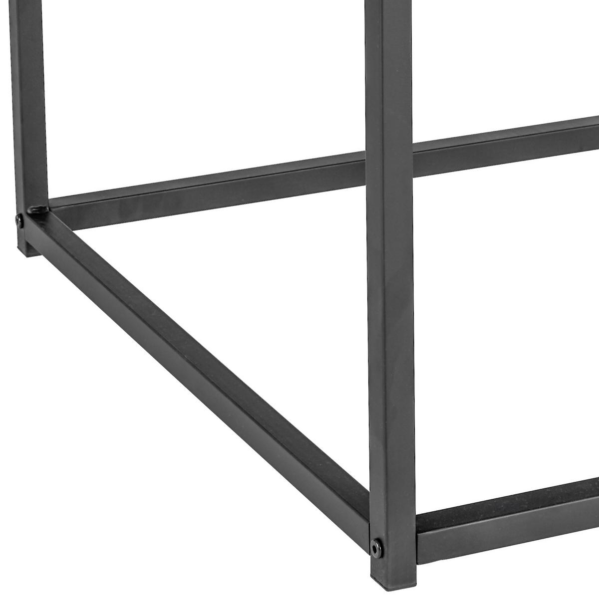 Klubska Miza Jungle, Siva, Črna - siva/črna, Moderno, kovina/leseni material (100/48/60cm)