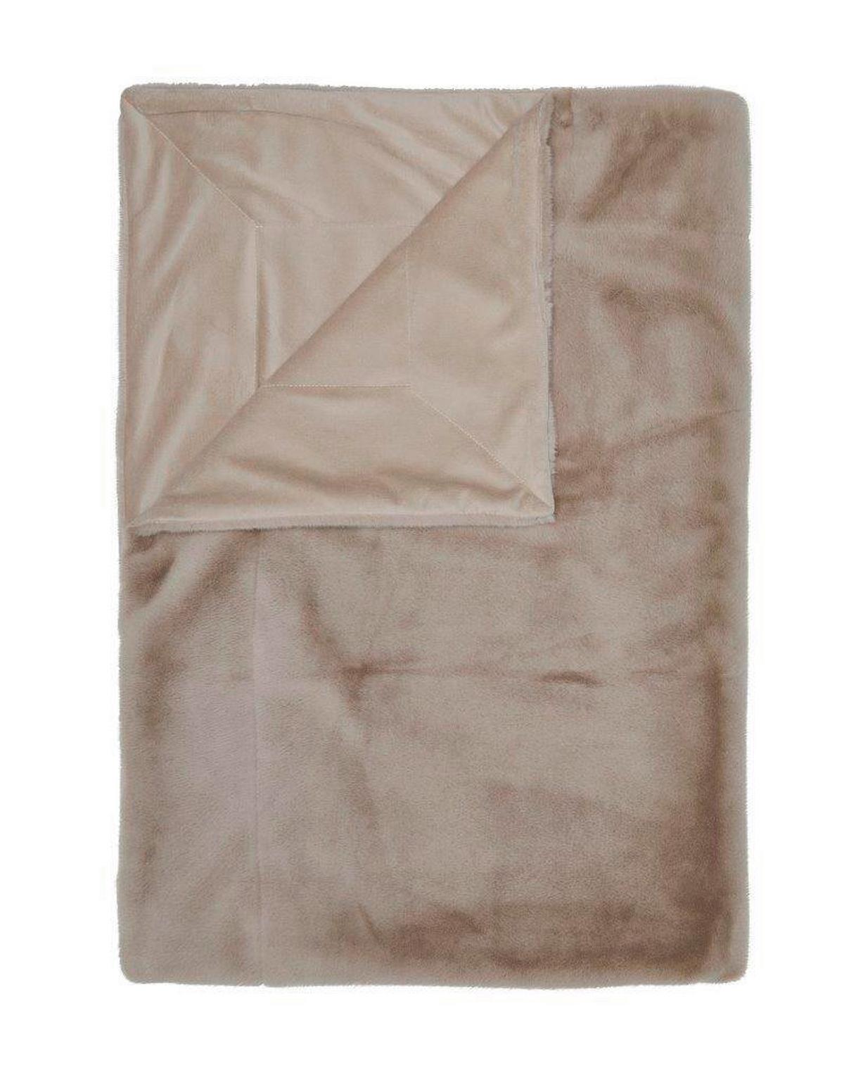 KOC FUTRZANY FURRY - taupe, Konventionell, futro/tkanina (150/200cm) - Essenza