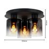 TAKLAMPA ESTELLE - svart, Modern, metall/glas (32/18,5cm) - Mömax