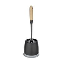 Garnitură perie WC Allstar Bellagio - maro/negru, Modern, plastic/lemn (12,4/38,4/12,4cm) - Wenko