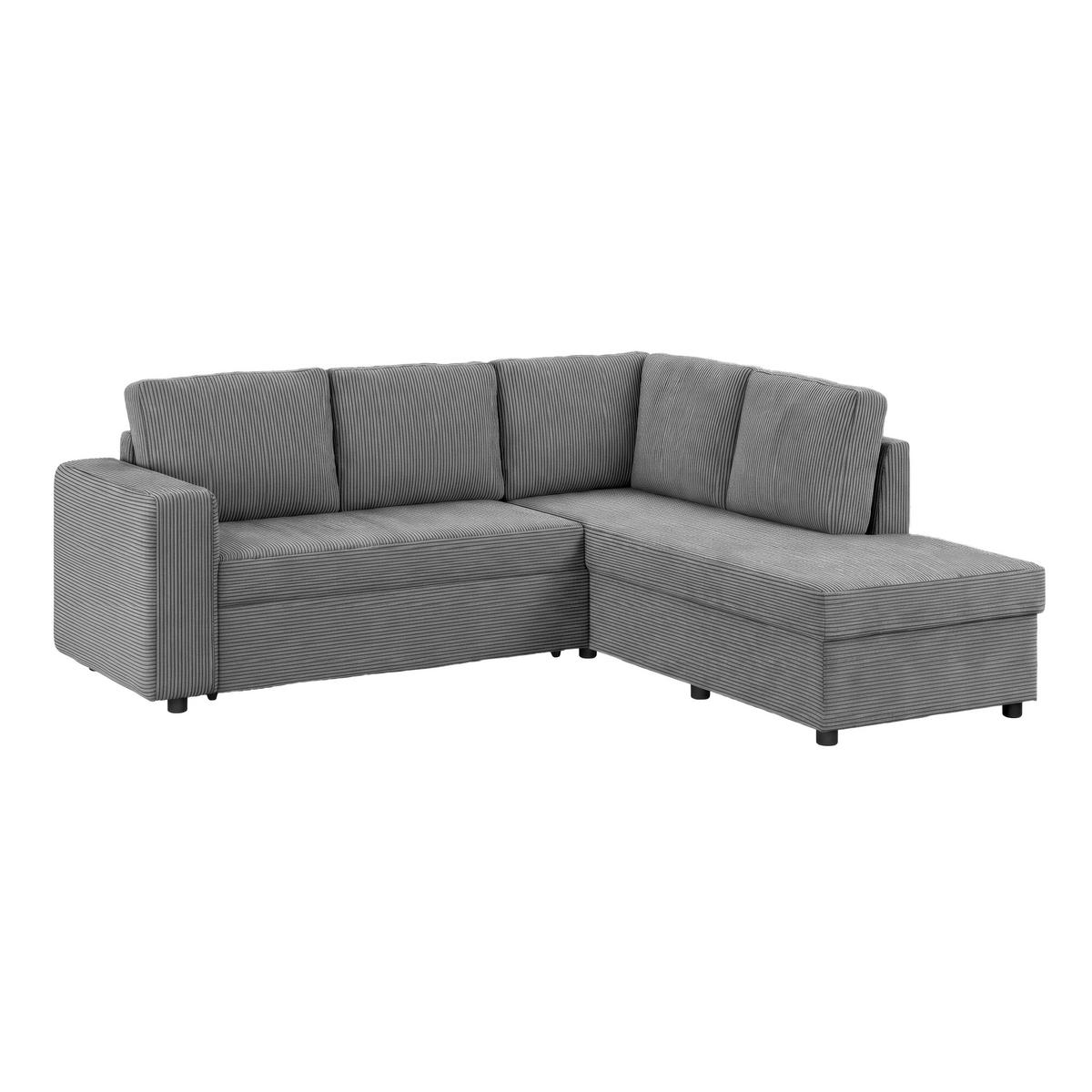 Colțar Toulouse - antracit, Trend, lemn/metal (224/206cm)