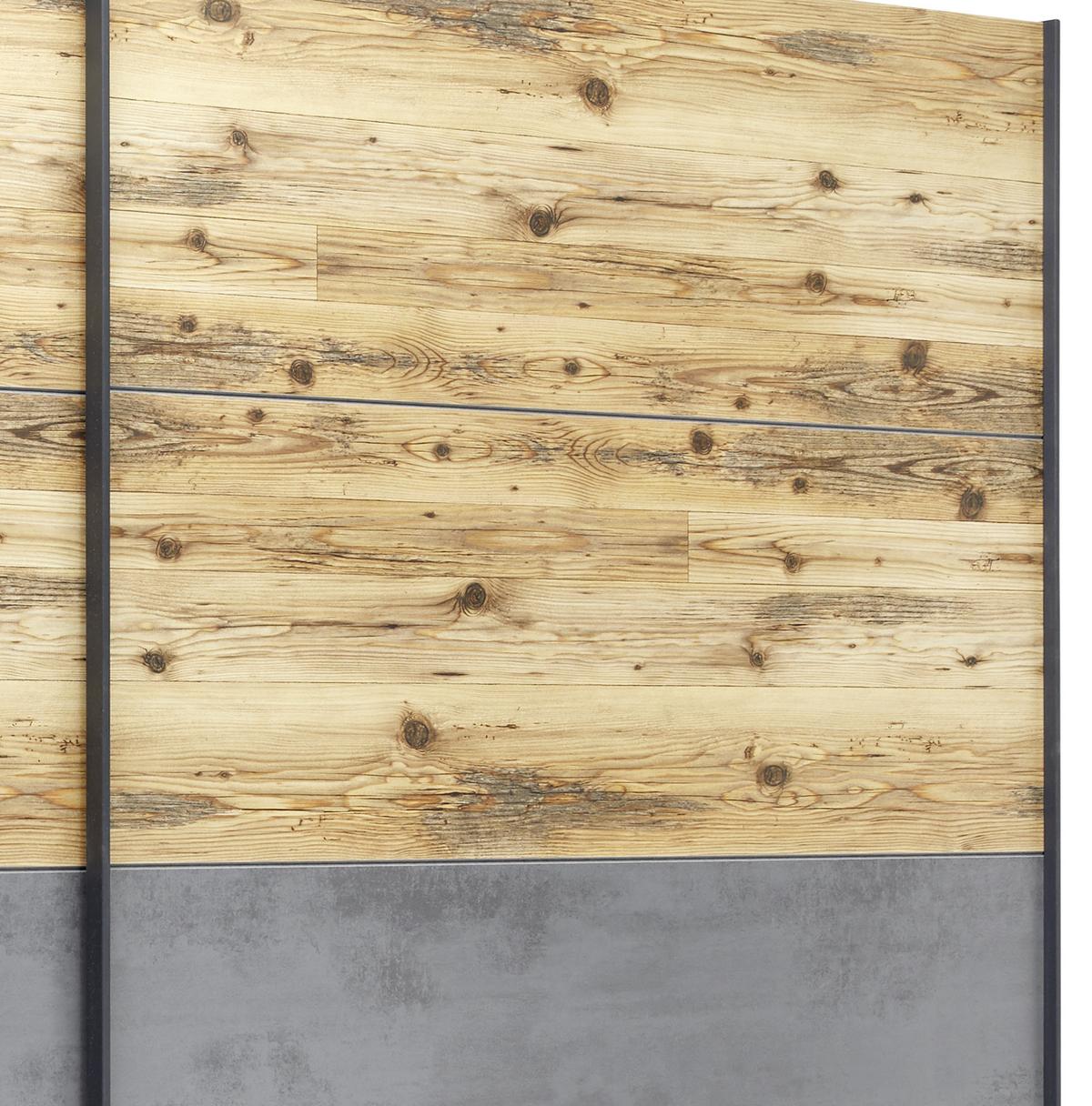 Ormar S Kliznim Vratima Alicante - siva/boje smreke, Moderno, drvni materijal/metal (270/210/60cm) - Modern Living