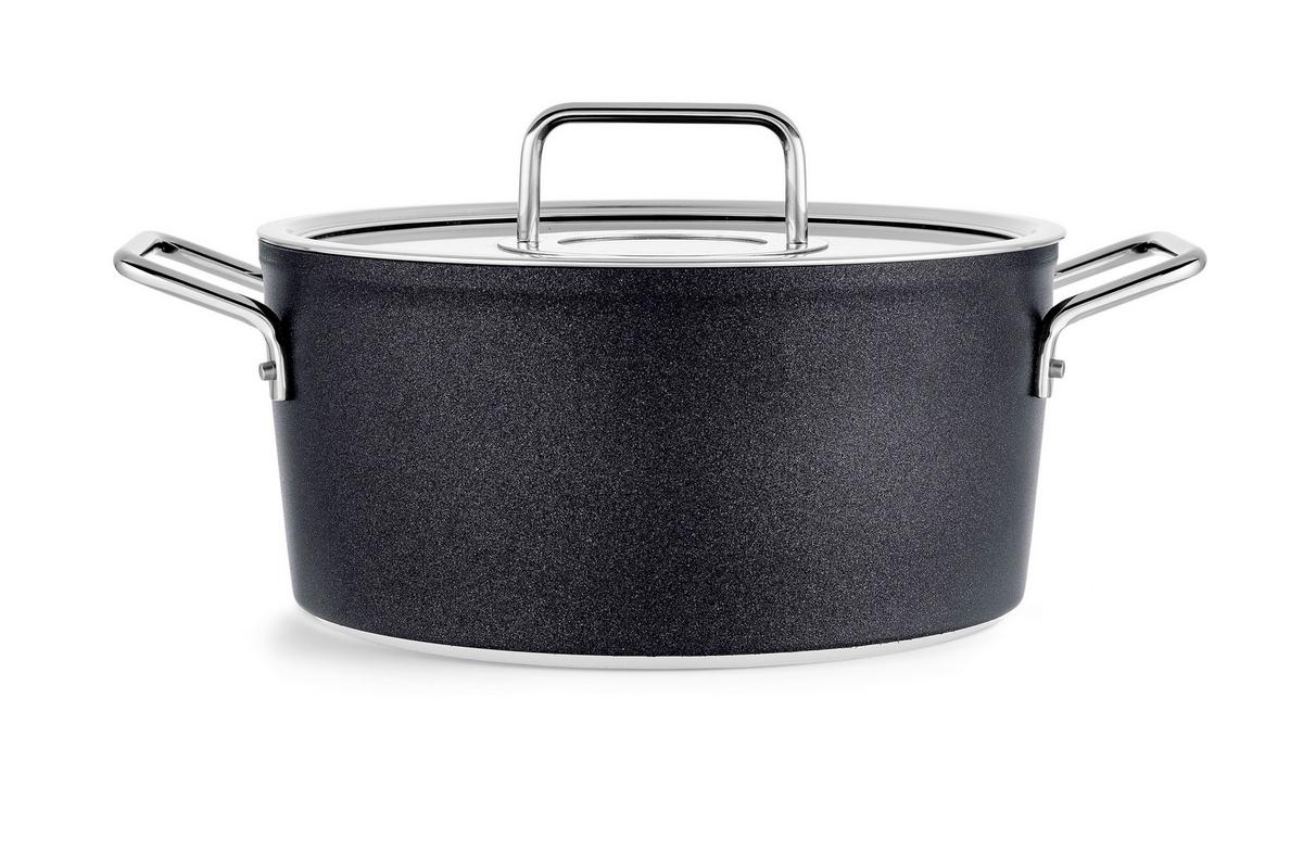 GARNEK 156-115-24-000/0 FISSLER - czarny, Basics, metal/szkło (24cm) - Fissler