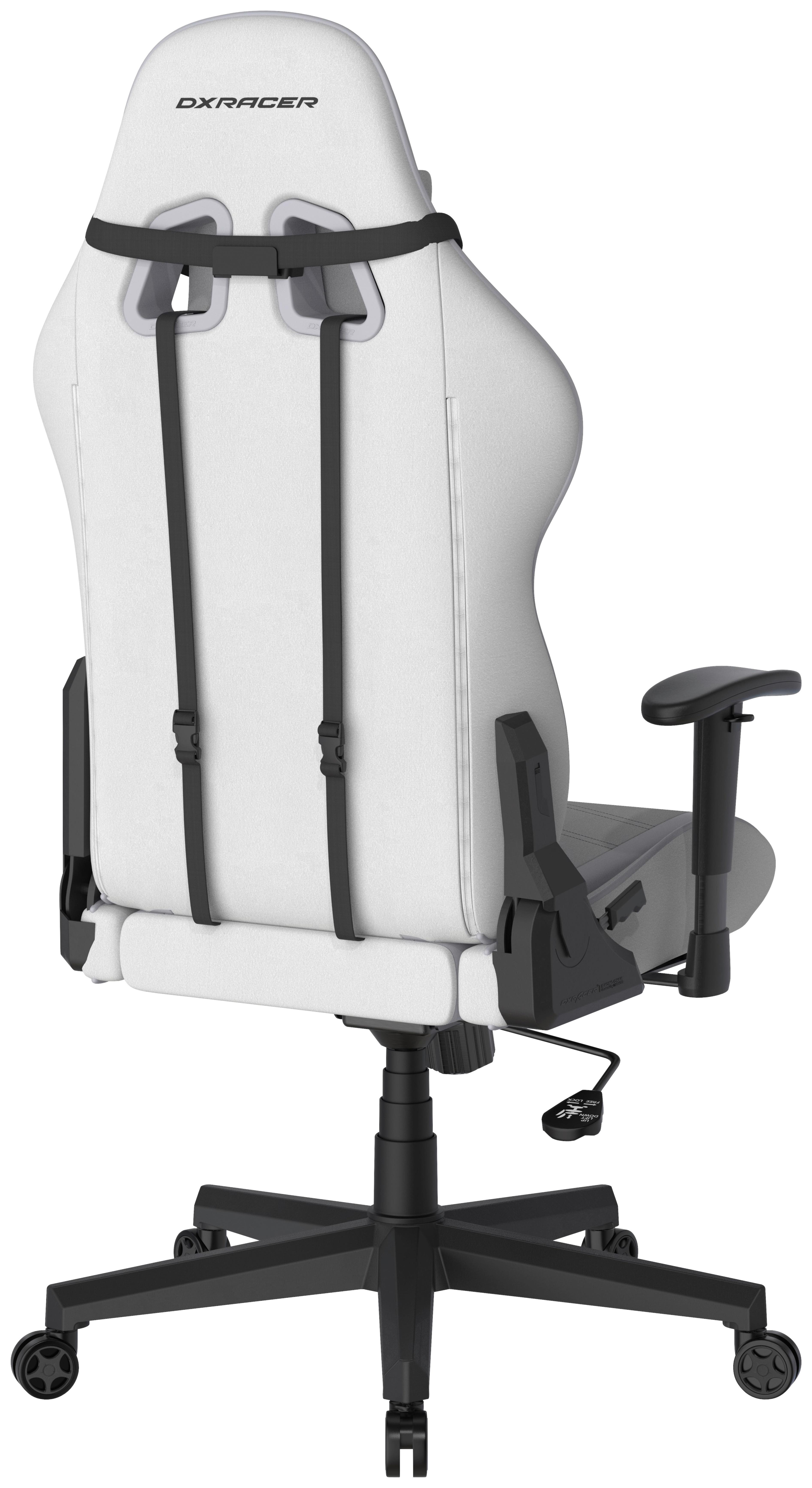 GAMINGSTOL PRINCE - vit/grå, Modern, textil/plast (67/126/67cm) - Dxracer