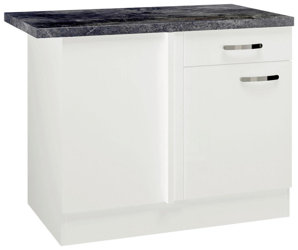 Corp pe colț Alba - alb/alb lucios intens, Modern, material pe bază de lemn (110/86/60cm)
