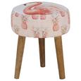 Hocker in Rosa - Pink/Rosa, LIFESTYLE, Holz/Textil (37/37/45cm) - MÖMAX modern living
