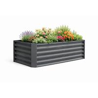Hochbeet Vcm Beet "galdo Xl" - Schwarz, Modern, Metall (180/57/90cm)