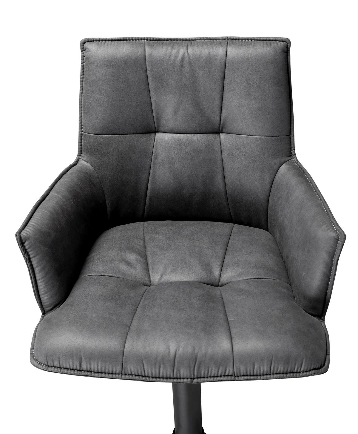 STOŁEK BAROWY OSAKA MOOVE - ciemnoszary/czarny, Design, metal/tkanina (56/110/55cm) - Novel