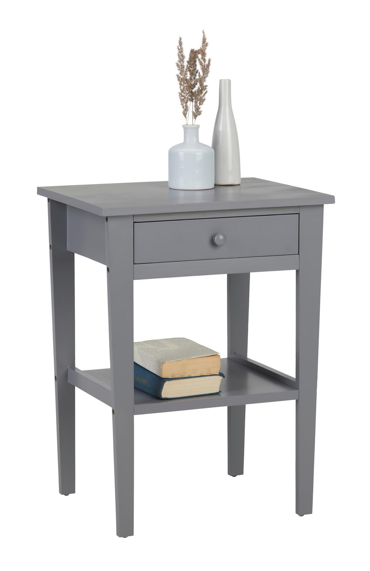 Nachttisch aus Paulownia in Grau - Grau, Holz (46/60/35cm) - Mömax