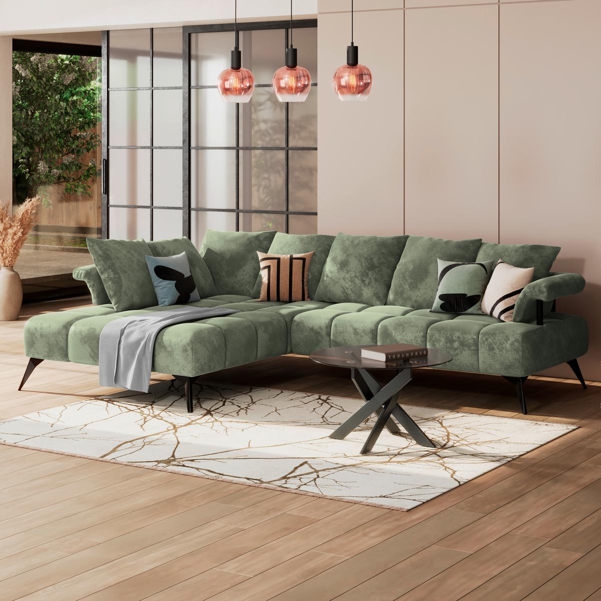 Coltar VANESSA NEW - verde mentă, Modern, textil (200/297cm) - Modern Living