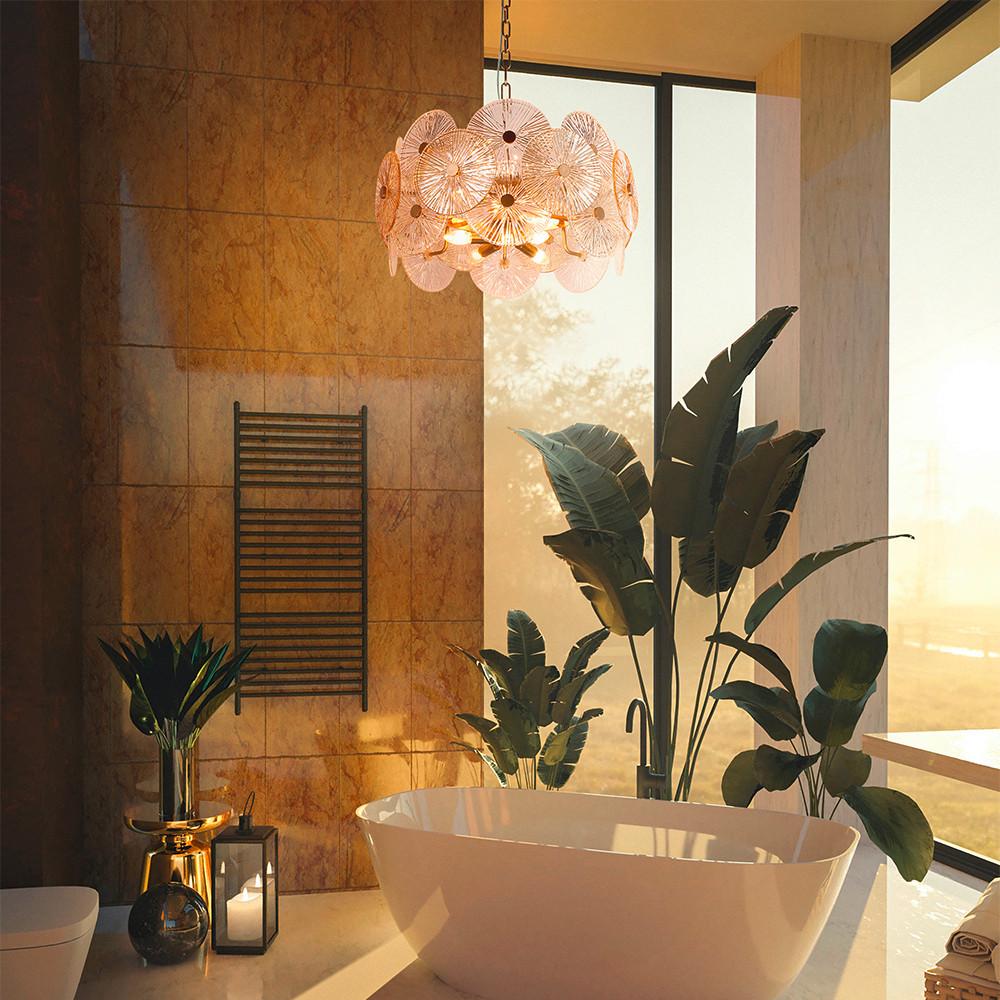 Pendelleuchte Aster Goldfarben max. 40 Watt - Goldfarben, Trend, Glas/Metall (62,6/37,2cm) - MAYTONI