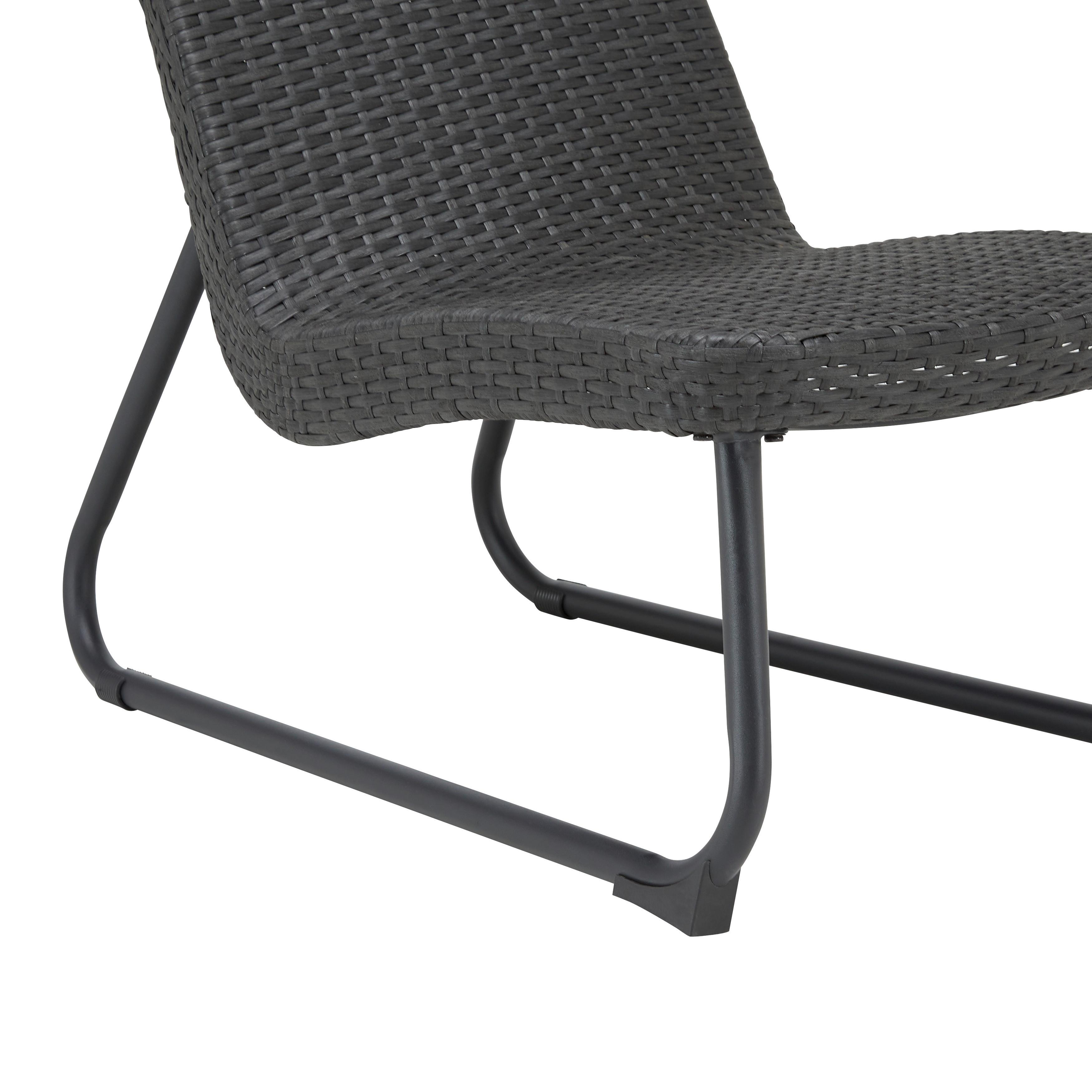 BALKONGMÖBLER SET AUGUSTINA - mörkgrå, Modern, metall/plast - Bessagi Garden