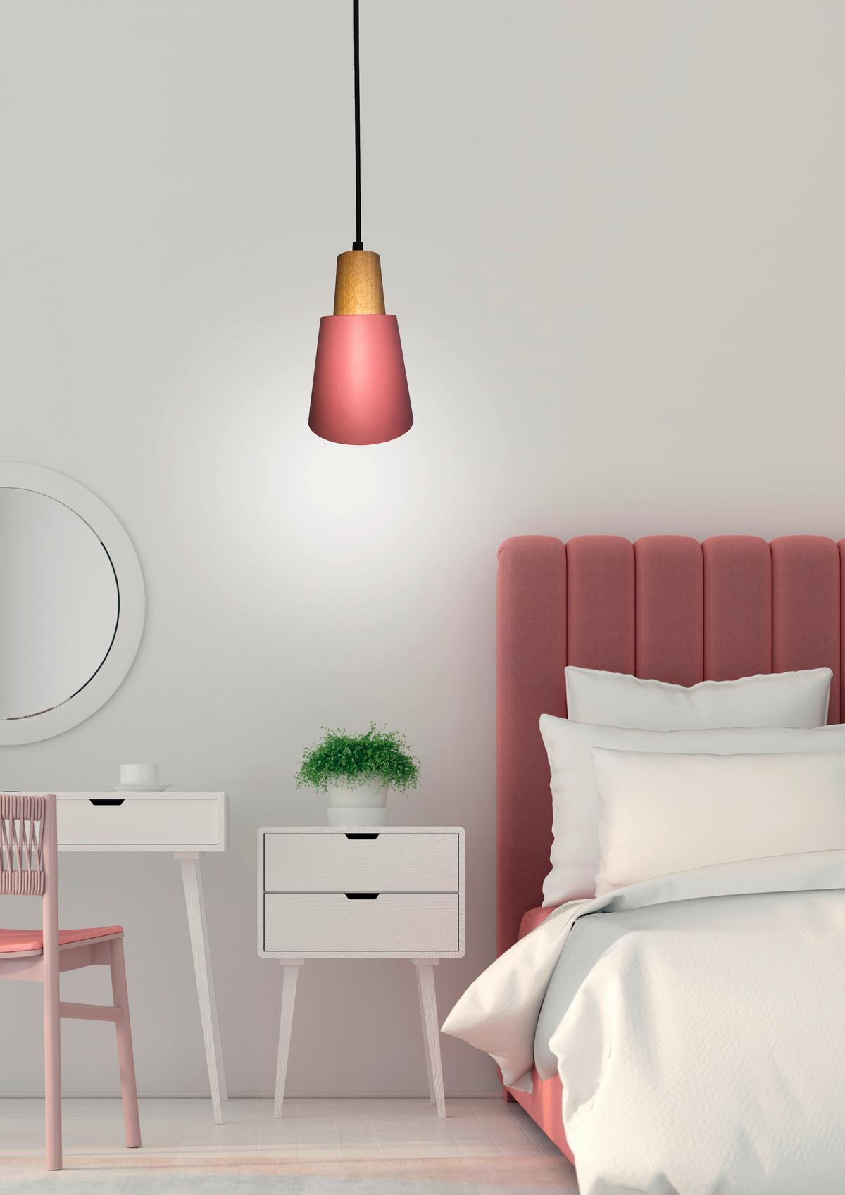 Viseća Svjetiljka Faro - pink/crna, Trend, metal (13/13/80cm)