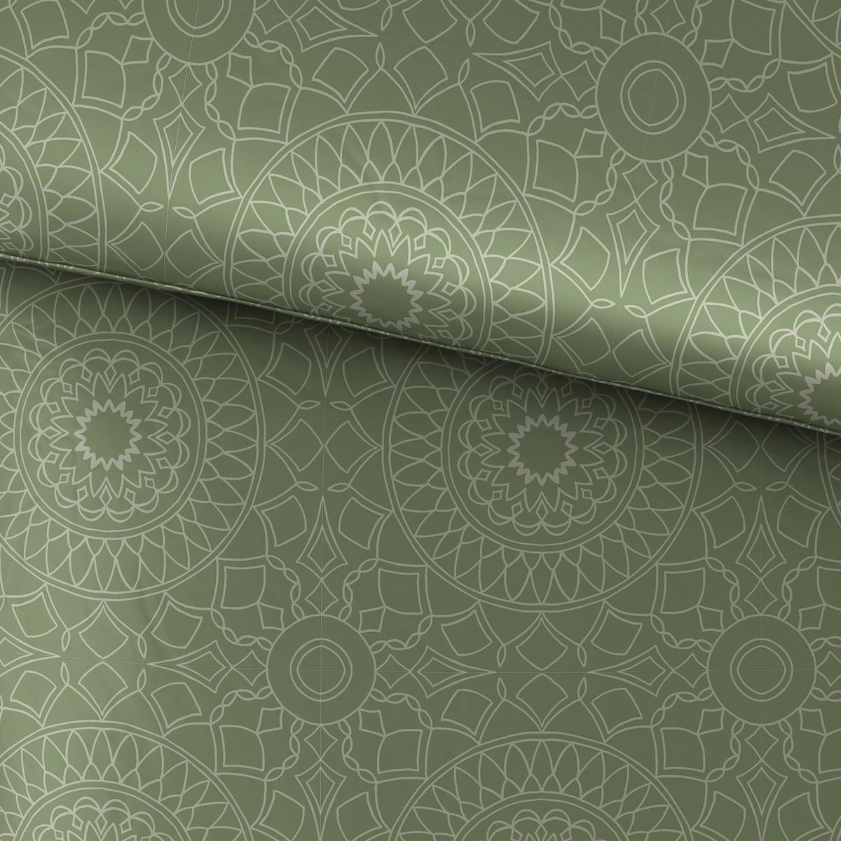 Bettwäsche Elisa in Grün ca. 135x200cm - Beige, MODERN, Textil (135/200cm) - Premium Living