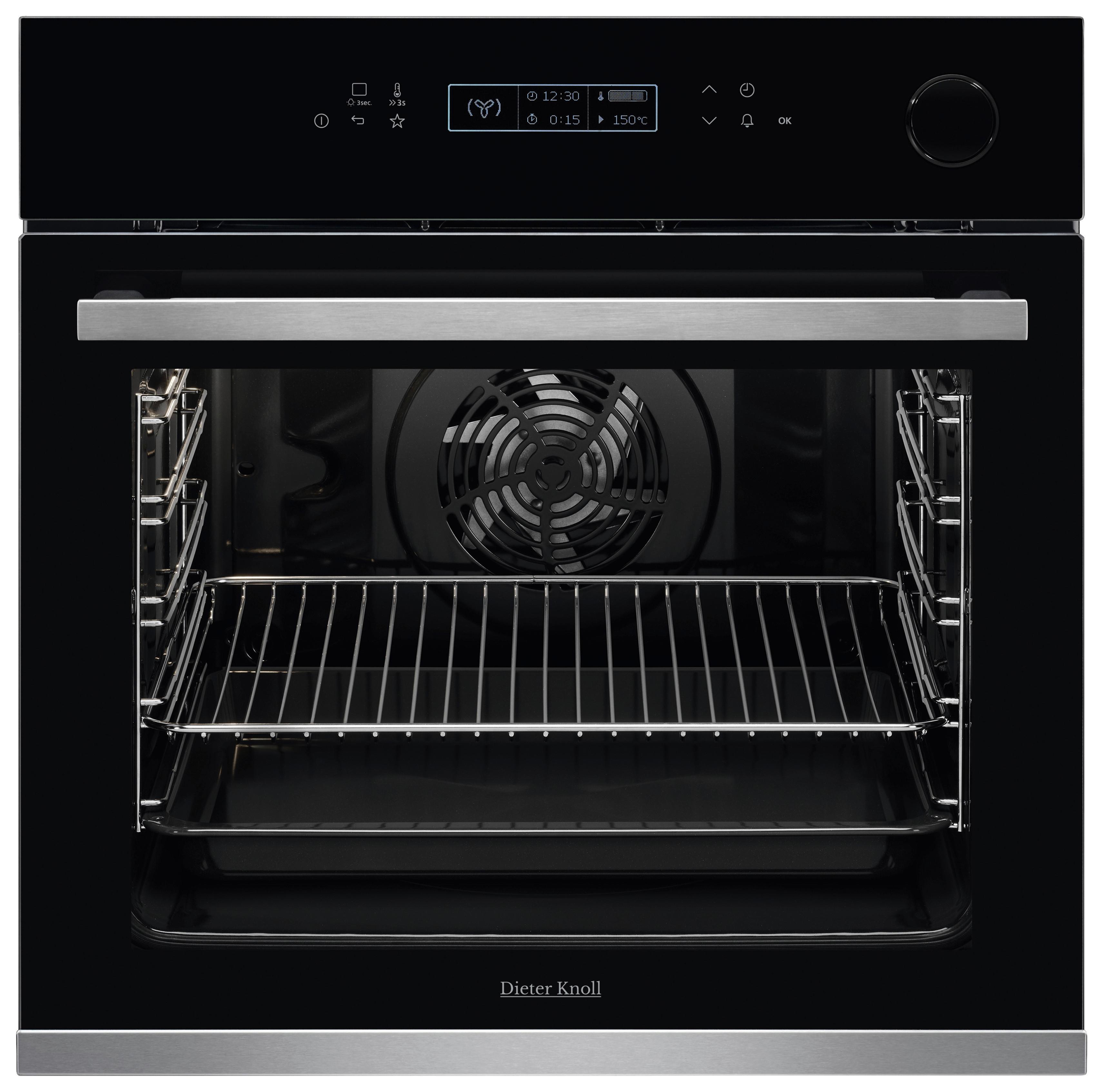 Einbaubackofen DKS38024XK - Edelstahlfarben/Schwarz, Basics, Glas/Metall (59,4/59,4/56,8cm) - Dieter Knoll