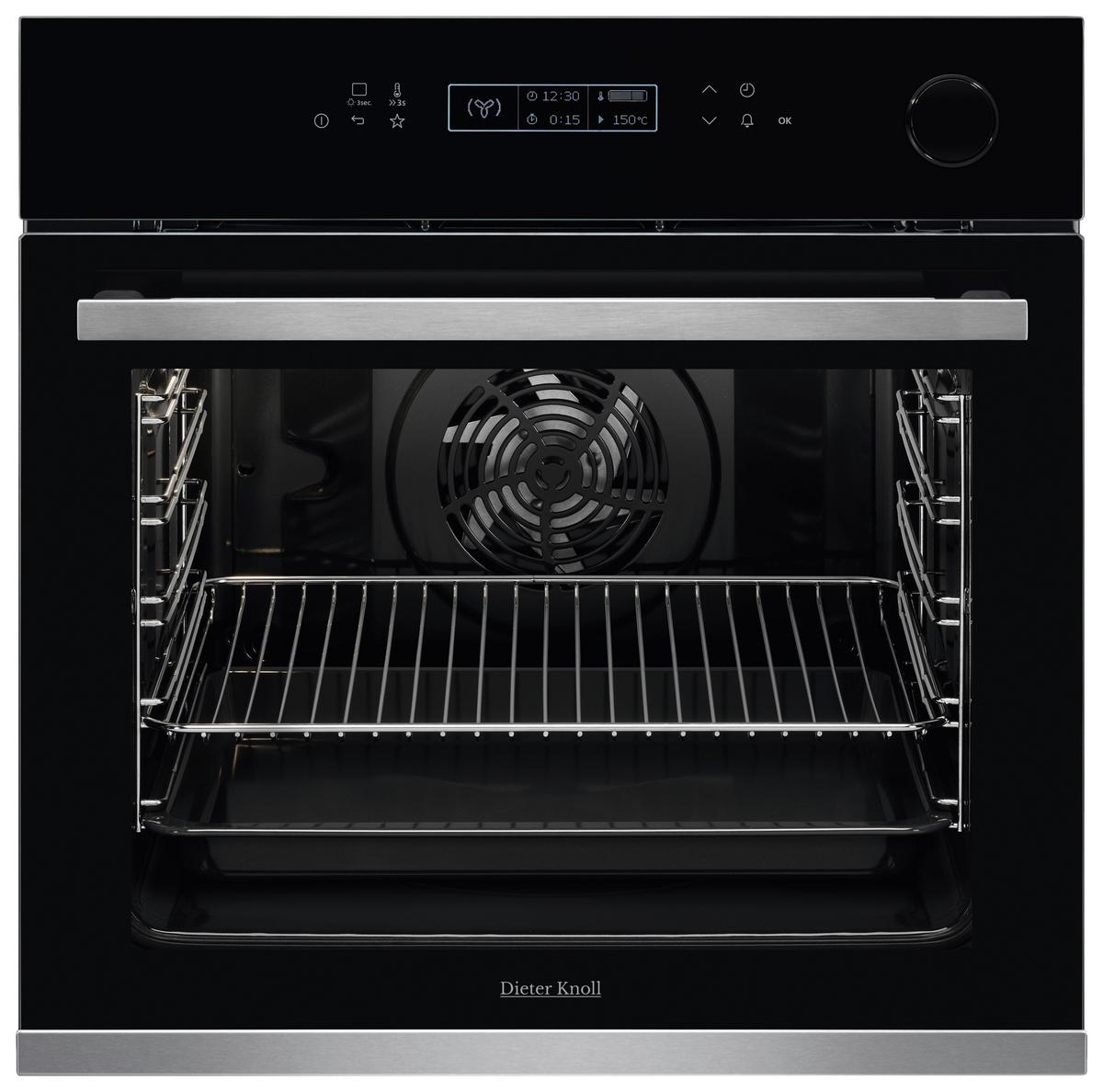 Einbaubackofen DKS38024XK - Edelstahlfarben/Schwarz, Basics, Glas/Metall (59,4/59,4/56,8cm) - Dieter Knoll