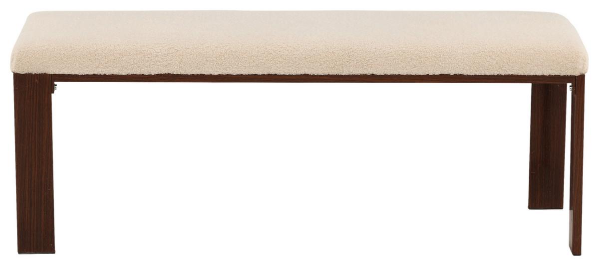 SITZBANK CHESTER - Walnussfarben/Weiß, Design, Textil/Metall (120/50/40cm) - Livetastic