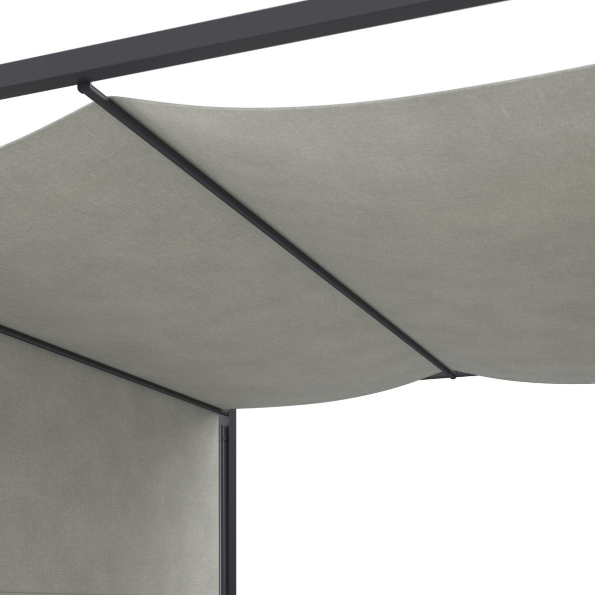 Sonnenliege Aviva Creme wetterfest - Creme, Modern, Textil/Metall (148/196/200cm) - Bessagi Garden