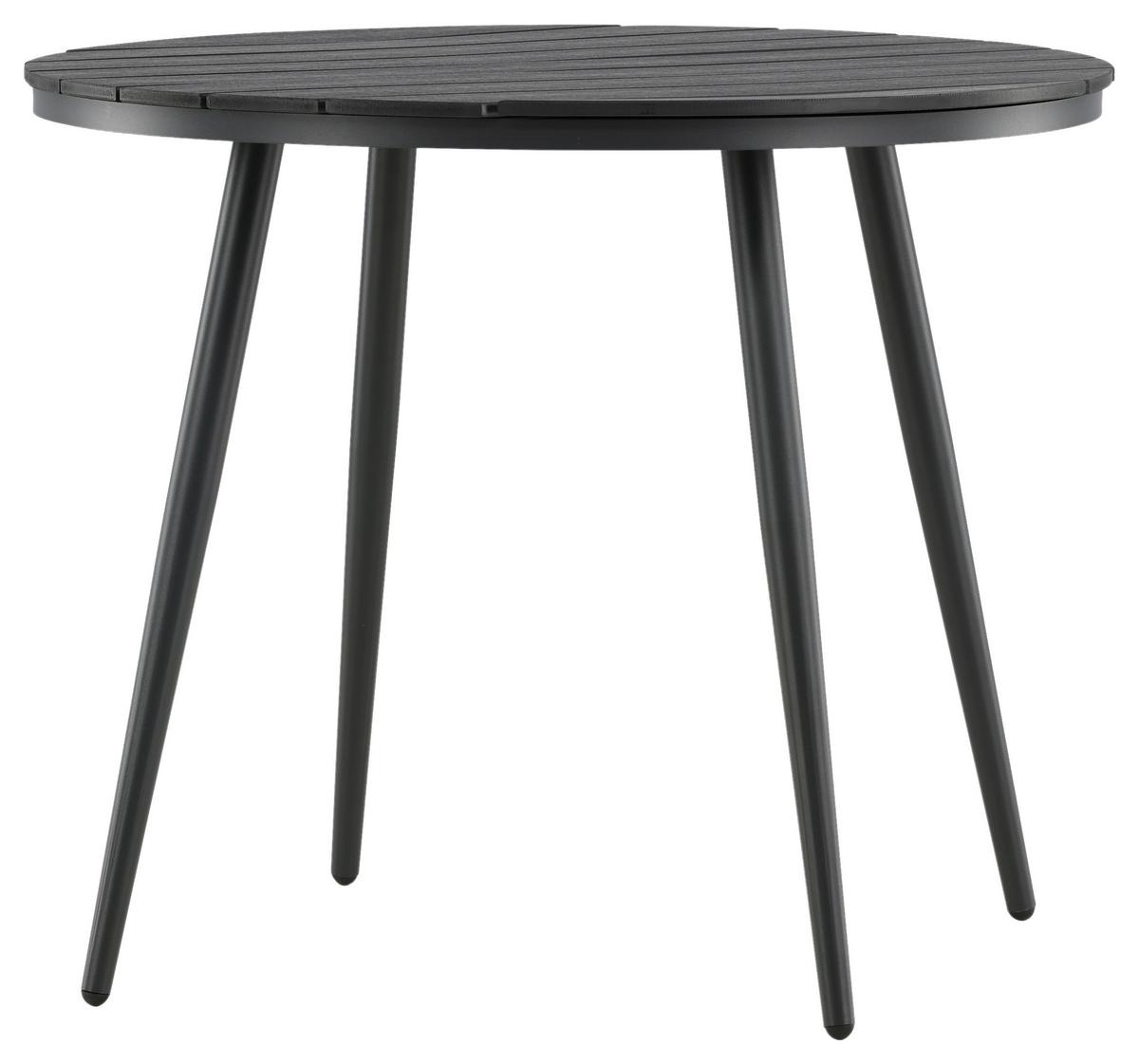 Gartentisch Break ca. 90x90 cm Schwarz - Schwarz, KONVENTIONELL, Kunststoff/Metall (90/74cm) - Gardenson