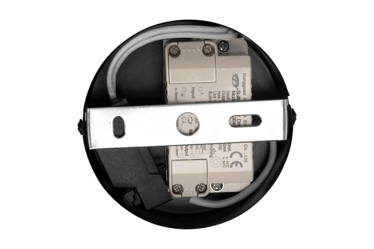 KINKIET LED COLUMBIA *SBN* - czarny, Design, tworzywo sztuczne/metal (12/11cm) - Novel