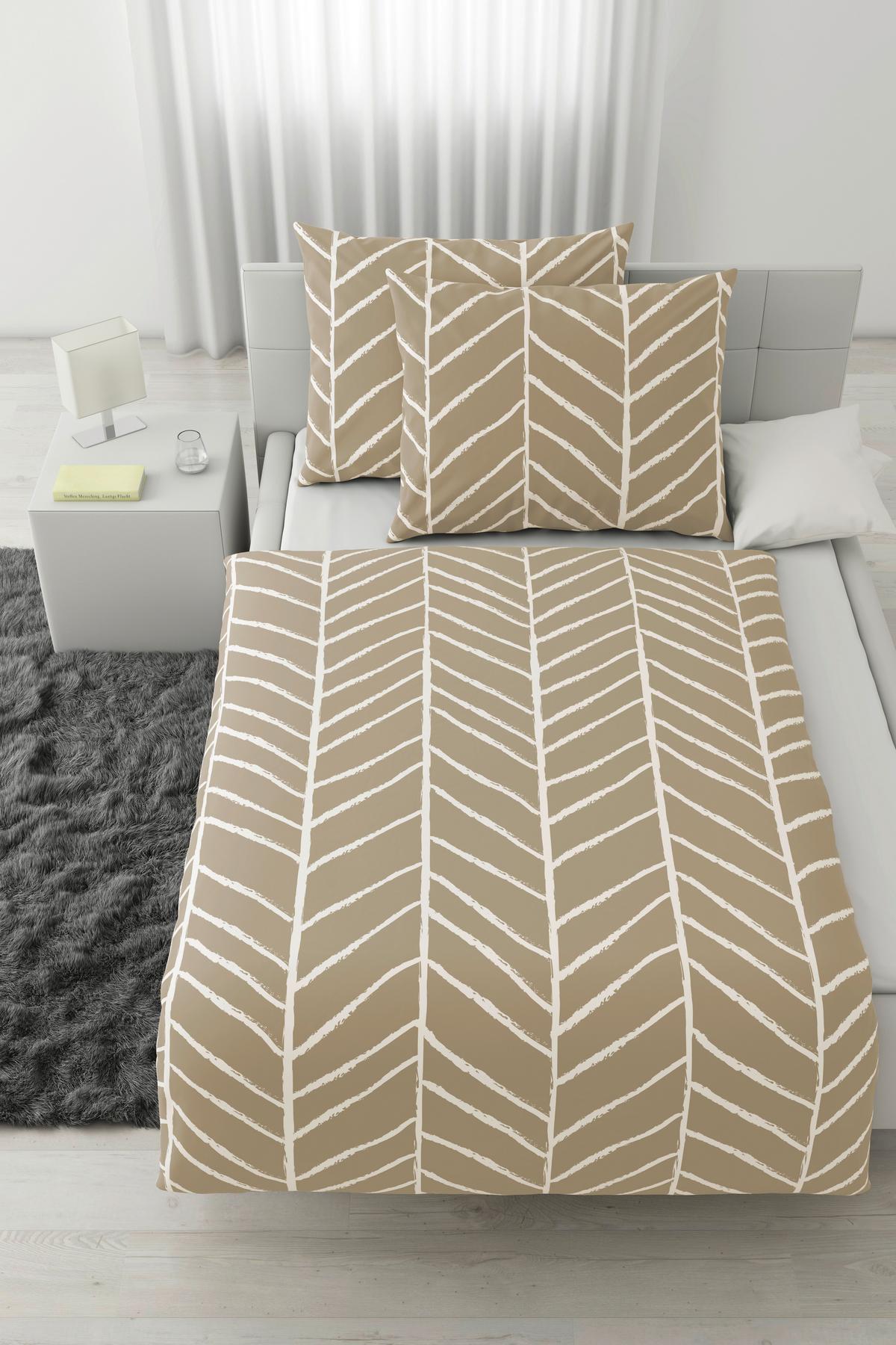 Posteljnina Marble, Bež, 2x60/80, 200/200 - bež, Konvencionalno, tekstil (200/200cm) - Modern Living