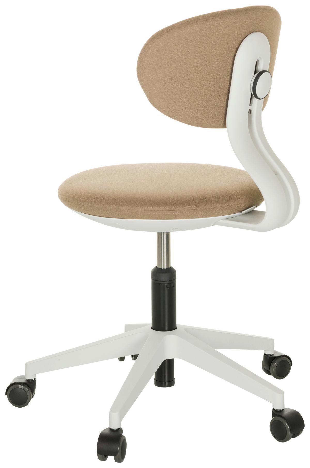 Jugenddrehstuhl Minimovo ca.42x66-87x52cm Beige - Beige/Weiß, Basics, Kunststoff/Textil (42/66-87/52cm) - MID.YOU