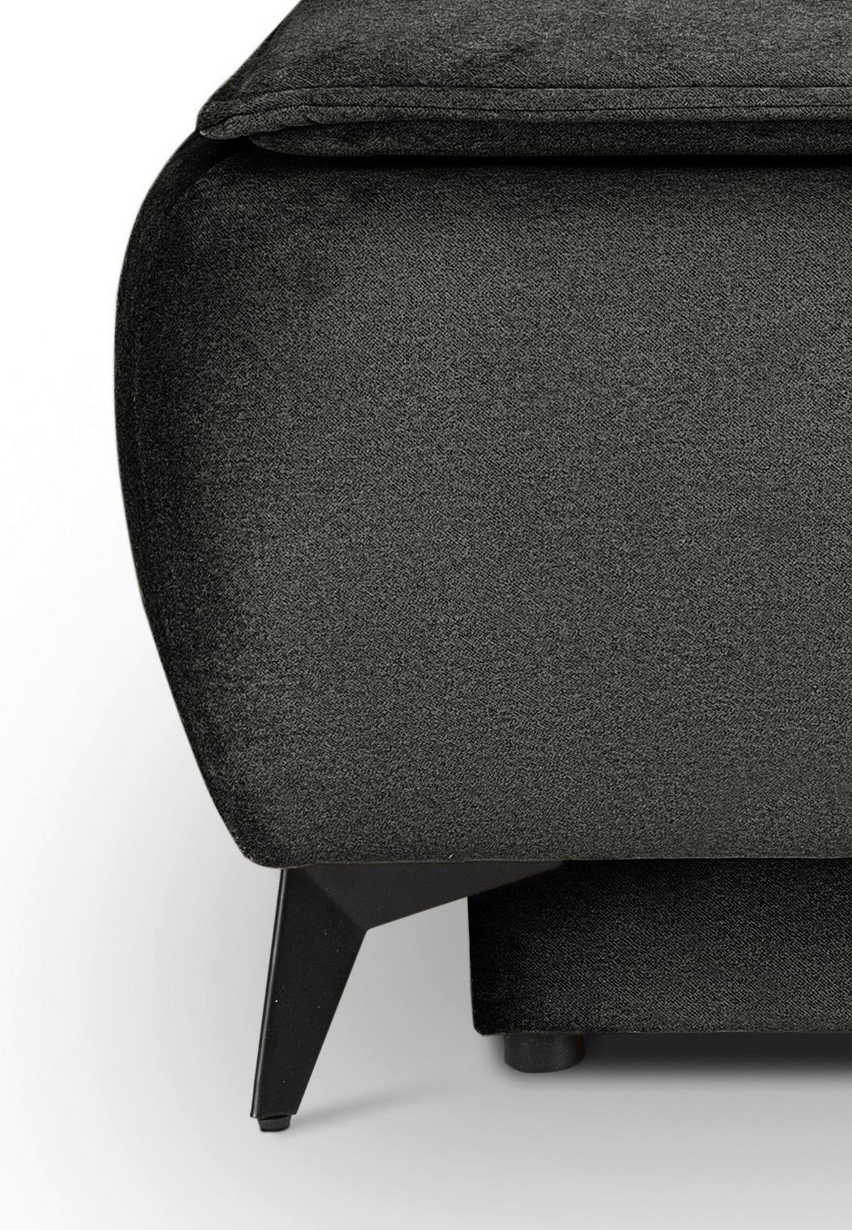 Schlafsofa Sendi Graubeige - Greige/Schwarz, Basics, Holz/Textil (210/103/90cm) - MID.YOU