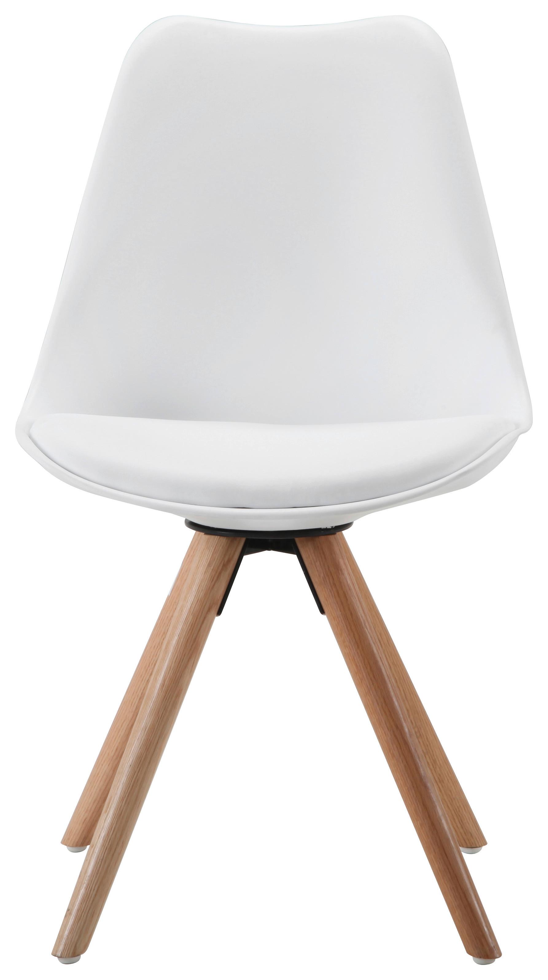 Stuhl in Weiß - Eichefarben/Weiß, MODERN, Holz/Kunststoff (48/81/57cm) - Based