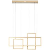 LAMPA WISZĄCA LED G99196/54 GWYN - kolor aluminiowy/kolor złoty, Design, tworzywo sztuczne/metal (124/80/13cm)