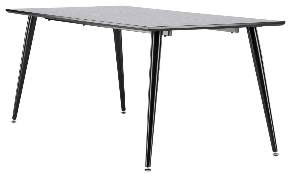 ESSTISCH DIPP - Schwarz, Design, Holzwerkstoff/Metall (180/90/75cm) - Livetastic