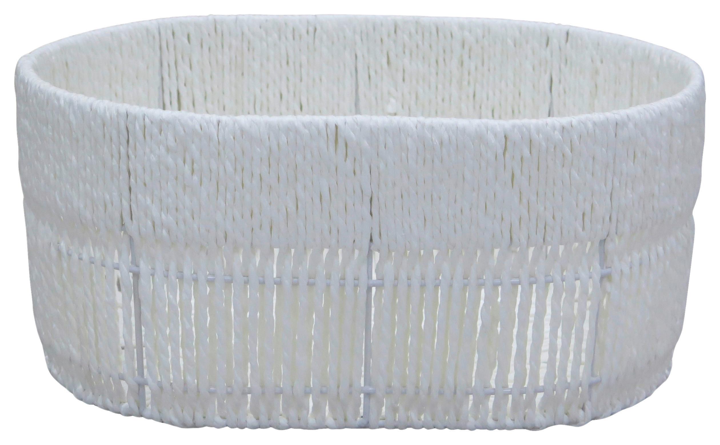 Korb Casei Oval Weiß - Weiss, Konventionell, Papier/Metall (35/16/24cm) - Mömax