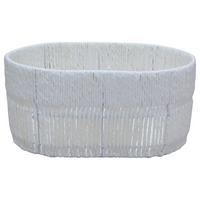 Korb Casei Oval Weiß - Weiss, Konventionell, Papier/Metall (35/16/24cm) - Mömax