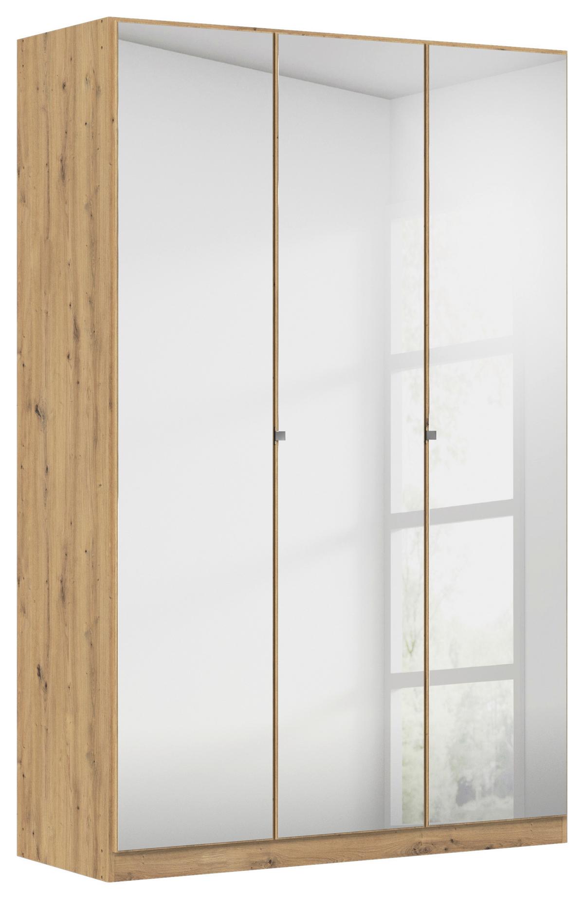 Ormar Za Odjeću Reflect - srebrne boje/hrast Artisan, Moderno, drvni materijal/metal (136/210/54cm)