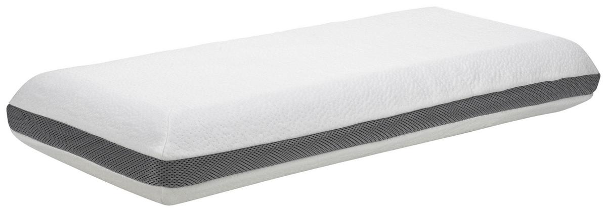 PODUSZKA POD KARK CURACAO - biały/szary, Basics, tkanina (80/40cm) - Novel