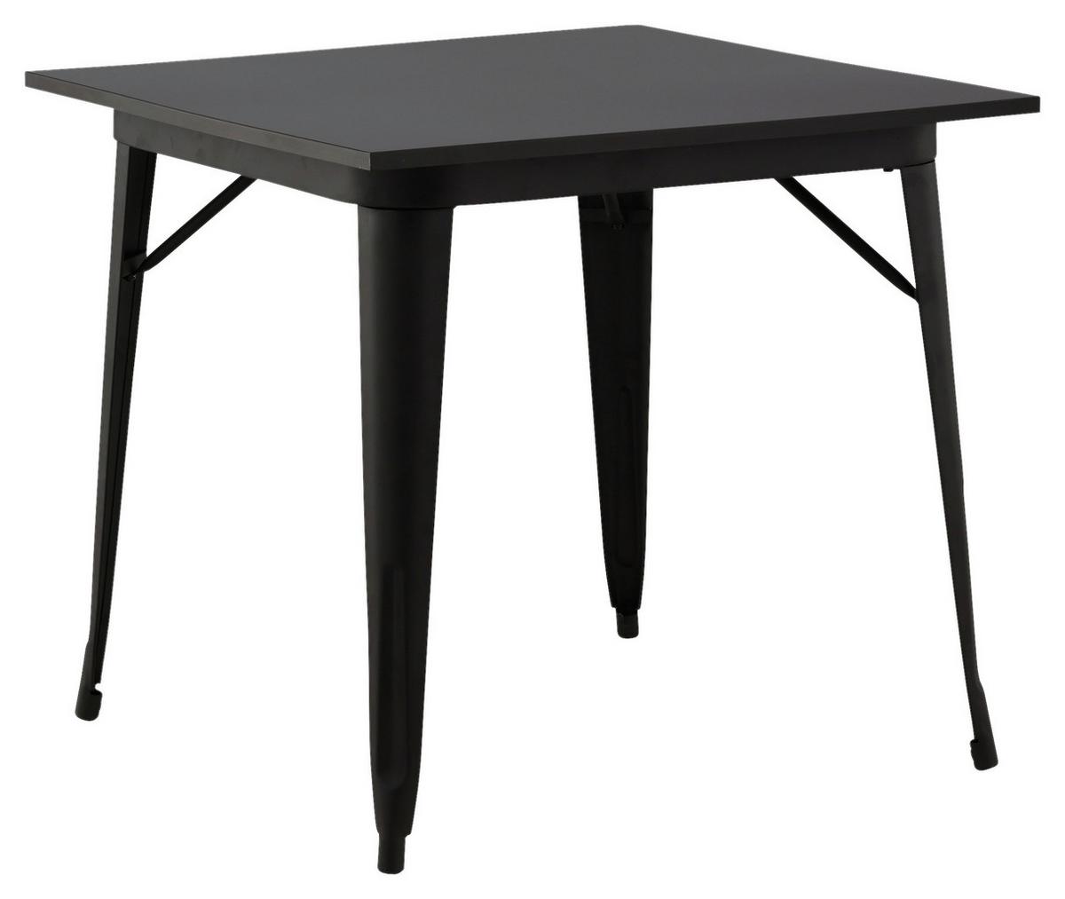 ESSTISCH TEMPE - Schwarz, Design, Holz/Holzwerkstoff (80/80/75cm) - Livetastic