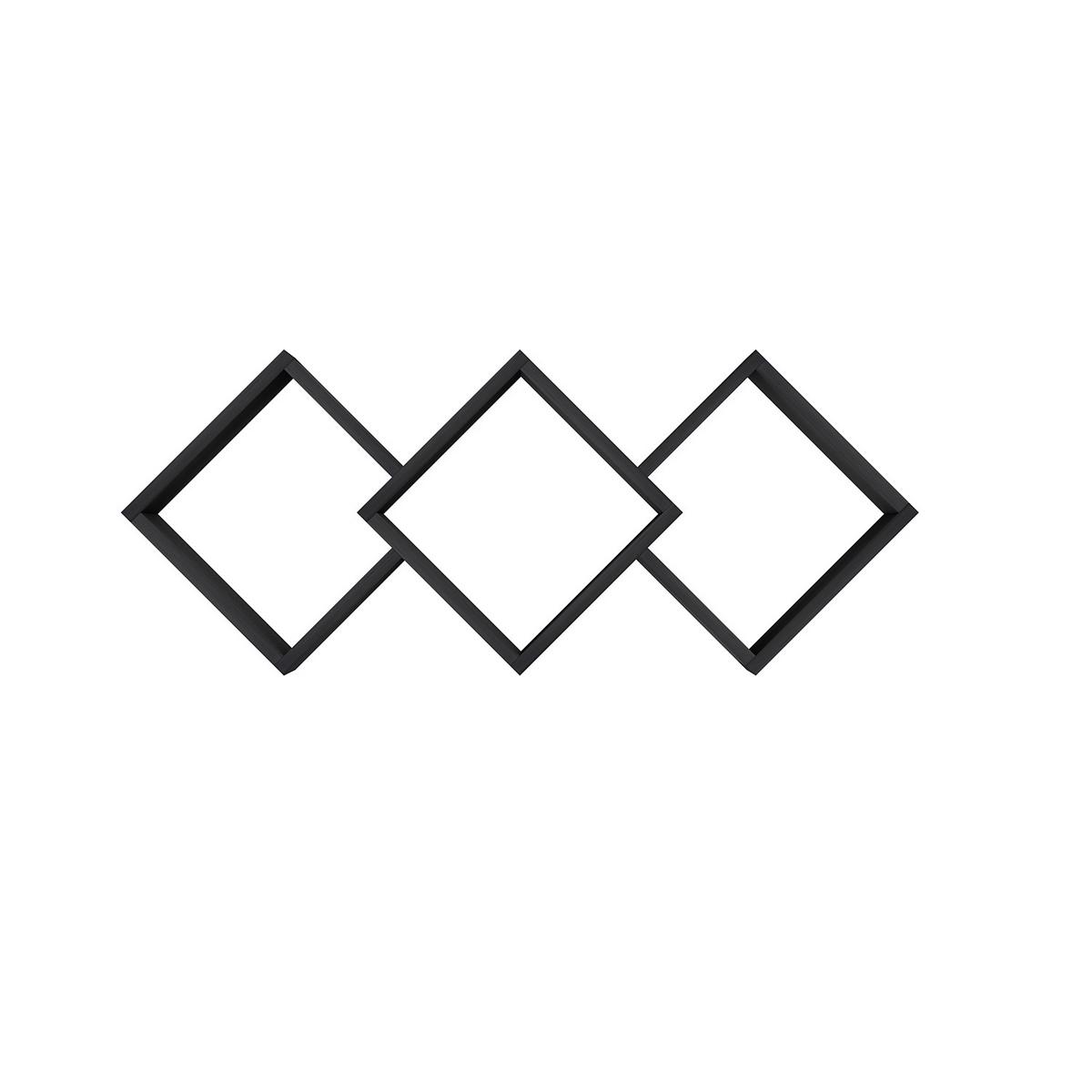 WANDREGAL GALAXY WANDREGAL - Schwarz, Design, Holzwerkstoff (102/42/20cm) - Livetastic