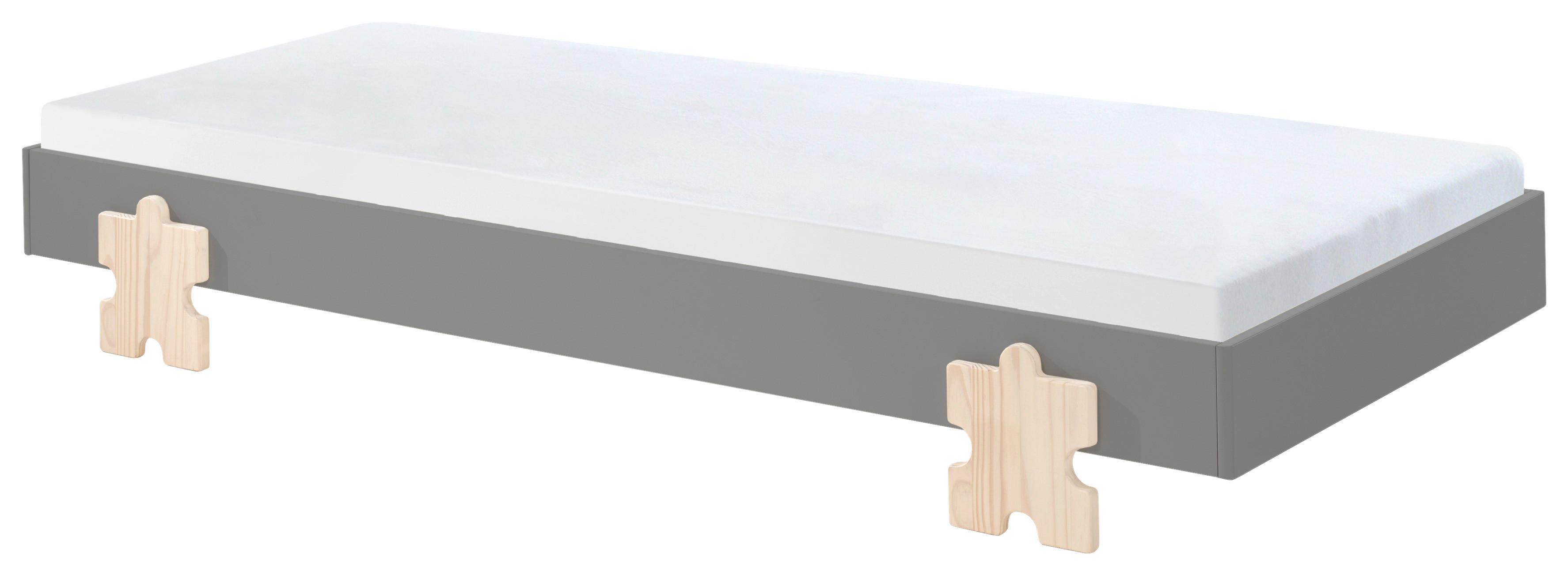 Kinder-/Juniorbertt Modulo ca. 90x200 cm Grau - Grau/Kieferfarben, MODERN, Holz/Holzwerkstoff (90/200cm) - MID.YOU