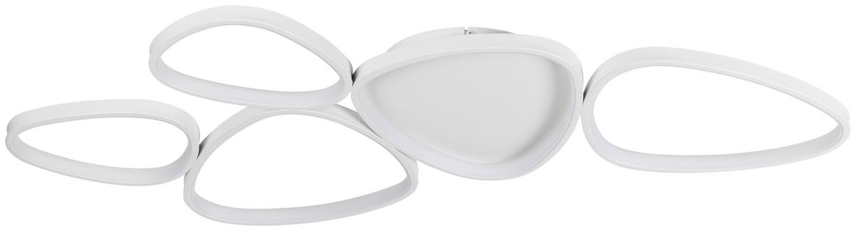 Plafonieră cu LED Whiti - alb, Modern, plastic/metal (109/55/5.2cm) - Mömax