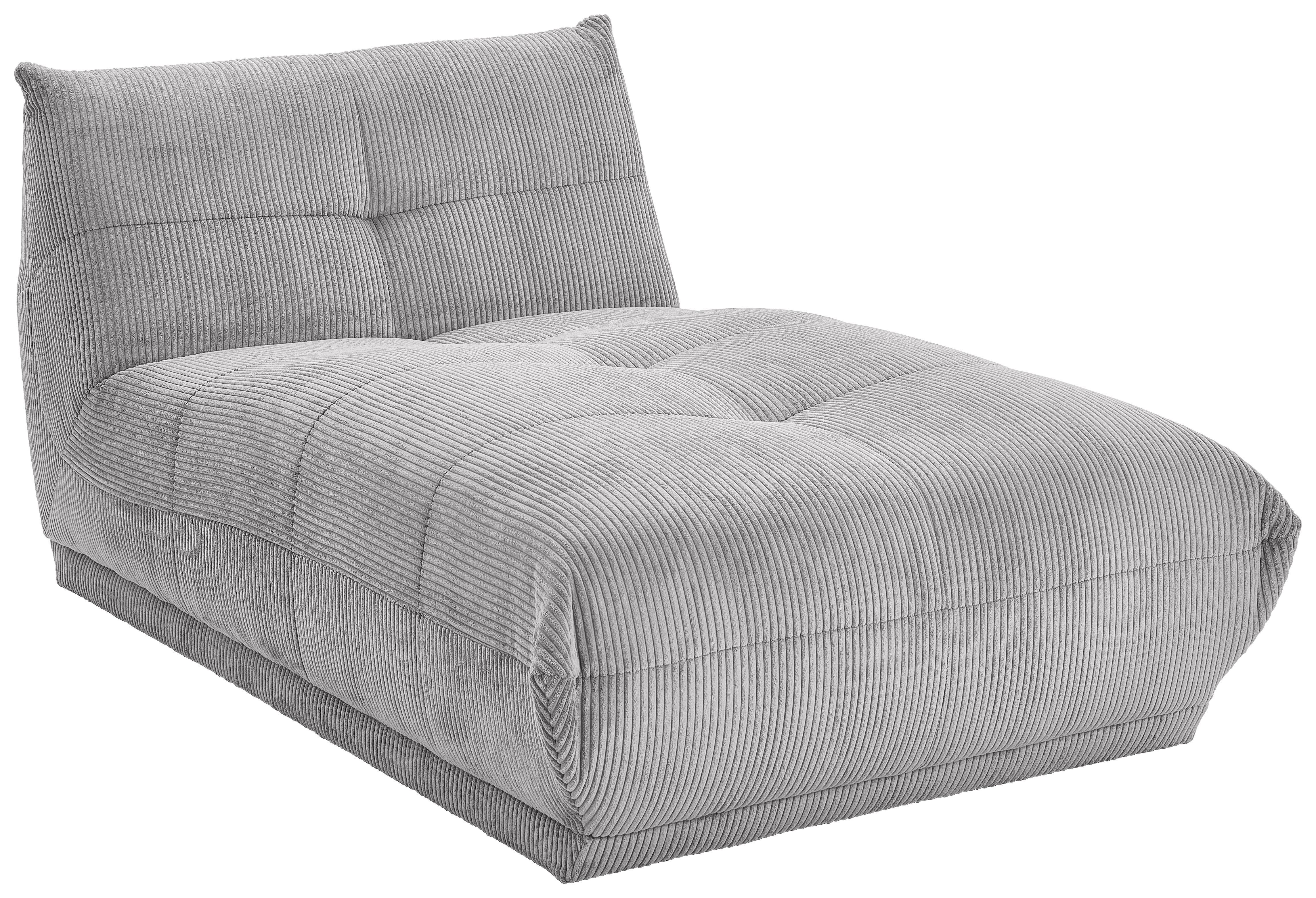 Modul Sofa Giselle Ottomane Grau - Grau, Trend, Textil (105/80/185cm) - Livetastic