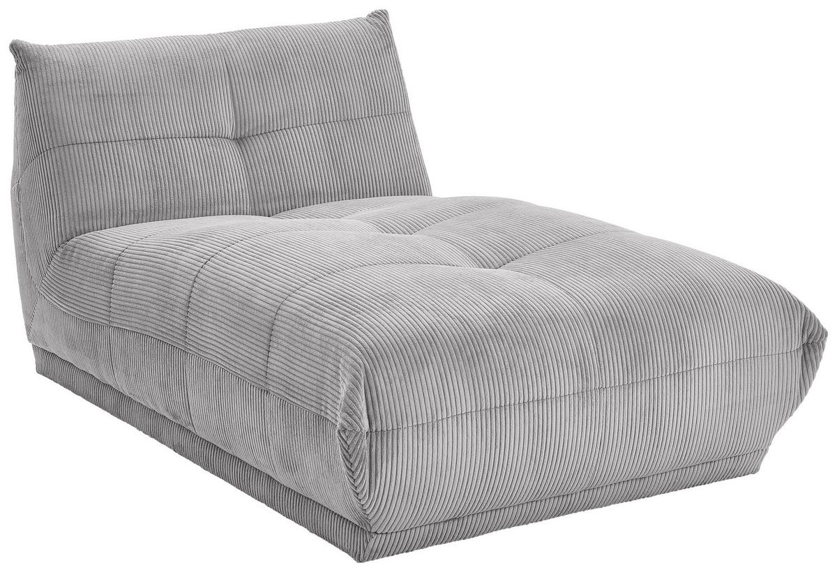 Modul Sofa Giselle Ottomane Grau - Grau, Trend, Textil (105/80/185cm) - Livetastic