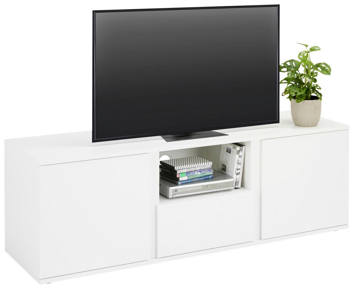 Lowboard in Weiß - Weiß/Grau, MODERN, Holzwerkstoff/Kunststoff (150/50/43cm) - Mömax